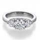 Diamond Ring in 14k White Gold with certified Diamonds