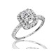 Solitaire Diamond Ring with GIA Certificate 14k White Gold
