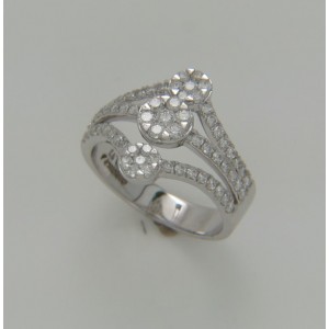 Designer Ring with Certified Diamonds in 18k Gold - LR1081W