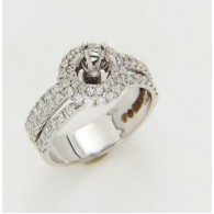 Certified Diamond Mount for Brilliant Round Cut Solitaire - LR1093W
