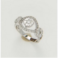 Designer Ring with Certified Diamonds in 18k Gold - LR1096W