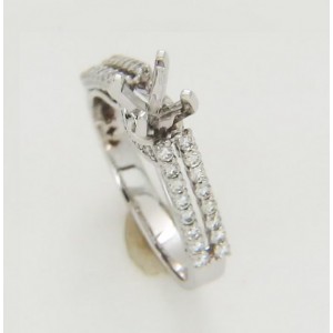 Certified Diamond Mount for Brilliant Round Cut Solitaire - LR1097W