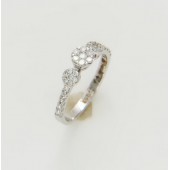 Designer Ring With Certified Brilliant Round Cut Diamonds- LR1098W