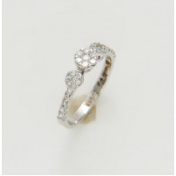 Designer Ring With Certified Brilliant Round Cut Diamonds- LR1098W