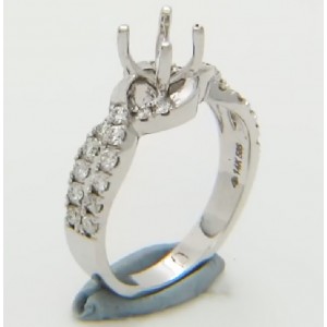 Certified Diamond Mount for Brilliant Round Cut Solitaire - LR1033G