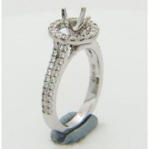 Certified Diamond Mount for Brilliant Round Cut Solitaire - LR1046G