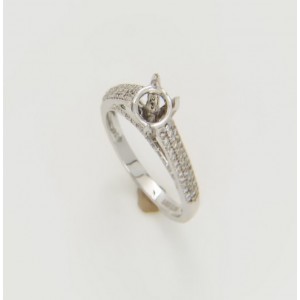 Certified Diamond Mount for Brilliant Round Cut Solitaire - LR1056G