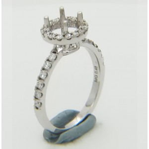 Certified Diamond Mount for Brilliant Round Cut Solitaire - LR1059G