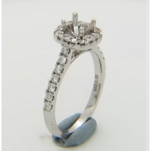 Certified Diamond Mount for Brilliant Round Cut Solitaire - LR1060G