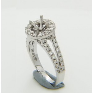 Certified Diamond Mount for Brilliant Round Cut Solitaire - LR1070G