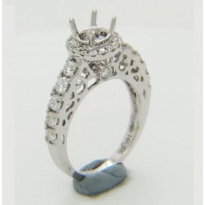Certified Diamond Mount for Brilliant Round Cut Solitaire - LR1073G