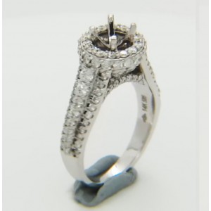 Certified Diamond Mount for Brilliant Round Cut Solitaire - LR1074G