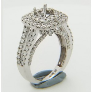 Certified Diamond Mount for Brilliant Round Cut Solitaire - LR1076G