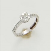 Certified Diamond Mount for Brilliant Round Cut Solitaire - LR1076W
