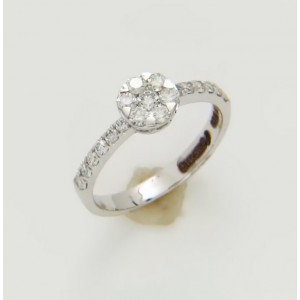 Certified Diamond Mount for Brilliant Round Cut Solitaire - LR1076W