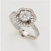 Certified Diamond Mount for Brilliant Round Cut Solitaire - LR1077W